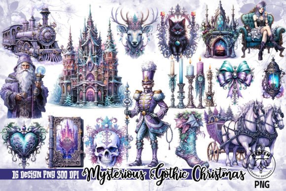 Download Mysterious Gothic Christmas Clipart PNG - Mysterious Collection