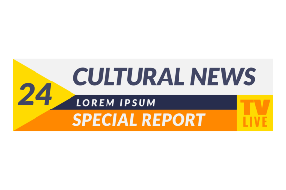 Download Cultural News Label. Live Tv Screen Bann - Label Collection