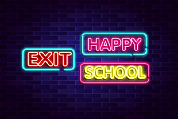 Download Neon Set Text Lettering Neon Sign Vector - Letter Collection