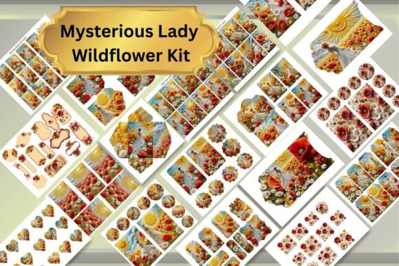 Download Mysterious Lady Wildflower Ephemera Kit - Mysterious Collection