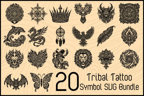 Download Tribal Tattoo Symbol SVG Bundle - Symbol Collection