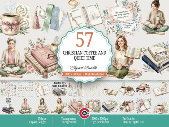 Download Christian Coffee and Quiet Time Clipart - Time Collection