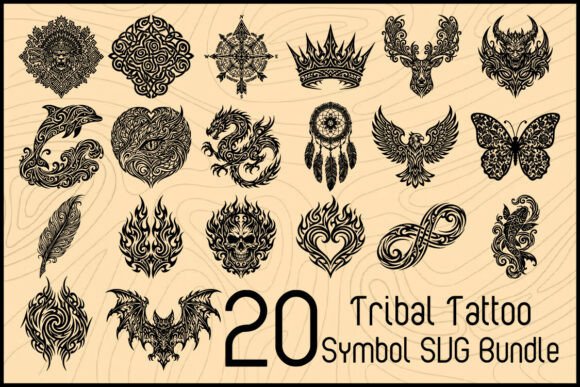 Download Tribal Tattoo Symbol SVG Bundle - Symbol Collection
