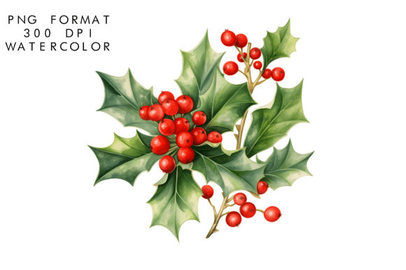 Download Watercolor Holly Flower Sublimation - Holly Collection
