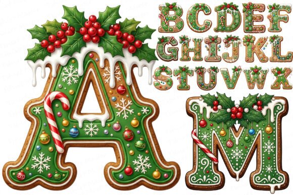 Download Christmas Alphabet Letters Png Bundle - Letter Collection