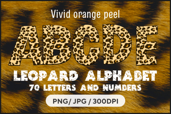 Download Vivid Orange Peel Leopard Letters - Letter Collection
