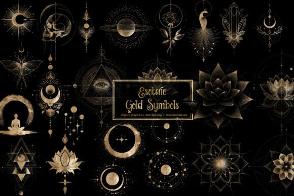 Download Esoteric Gold Symbols - Symbol Collection