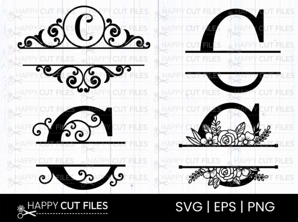 Download C Alphabet Letter Split Monogram Svg Png - Letter Collection