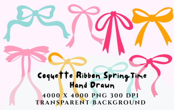 Download Coquette Ribbon Bow Spring Time Clipart - Time Collection