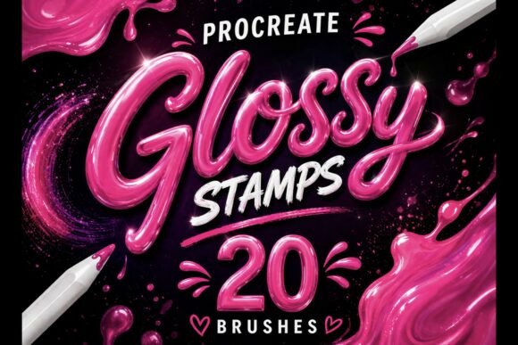 Download Procreate Glossy Lettering Brushes - Letter Collection