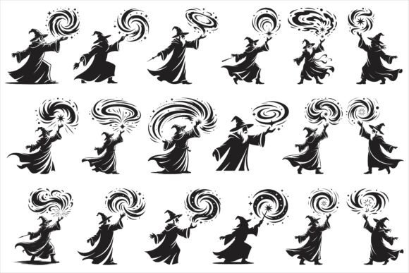 Download Mysterious Wizard Casting a Powerful Spell - Mysterious Collection