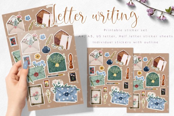 Download Vintage Letter Writing Sticker Pack - Letter Collection