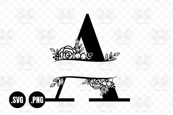 Download Flower Split Letter Capital a Monogram - Letter Collection