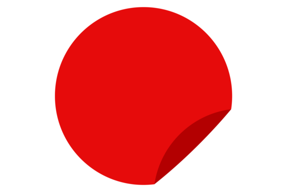 Download Red Label with Curled Edge. Promo Sticke - Label Collection