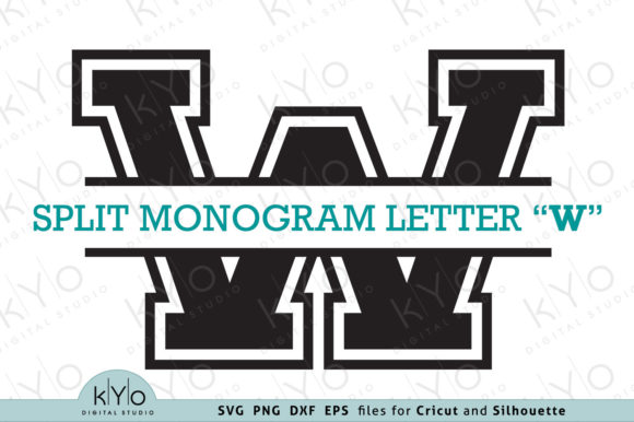 Download Unique Split Monogram Font Letter W - Letter Collection