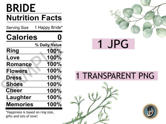 Download Bride Nutrition Label Candy Bags Favors - Label Collection