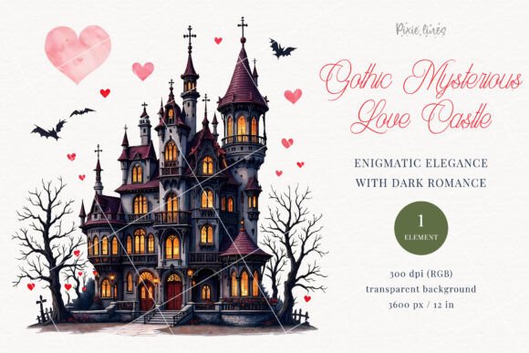 Download Gothic Vintage Mysterious Love Castle - Mysterious Collection