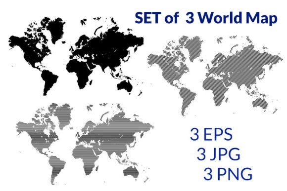 Download Set of Three World Map Symbol Isolated - Symbol Collection