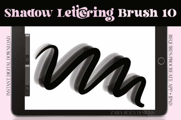 Download Procreate Shadow Lettering Brush 10 - Letter Collection
