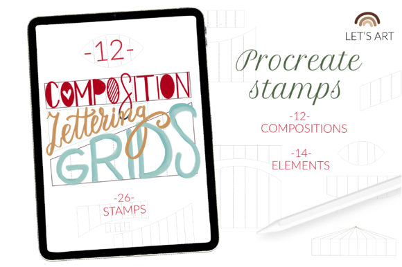 Download Lettering Grids Procreate Stamps Builder - Letter Collection