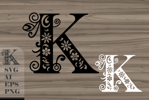 Download Floral Decorative Letter K - Letter Collection