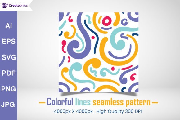 Download Colorful Lines Seamless Digital Paper - Colorful lines Collection