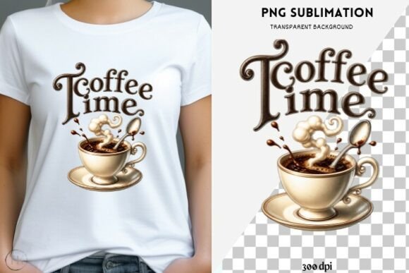 Download Coffee Time Png Design for T-shirts - Time Collection