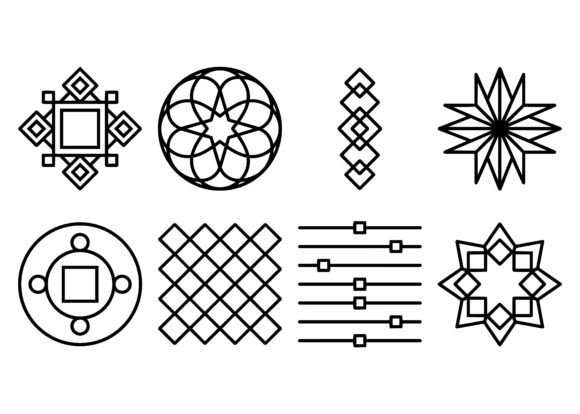 Download Geometric Symbol Elements EPS Bundle - Symbol Collection