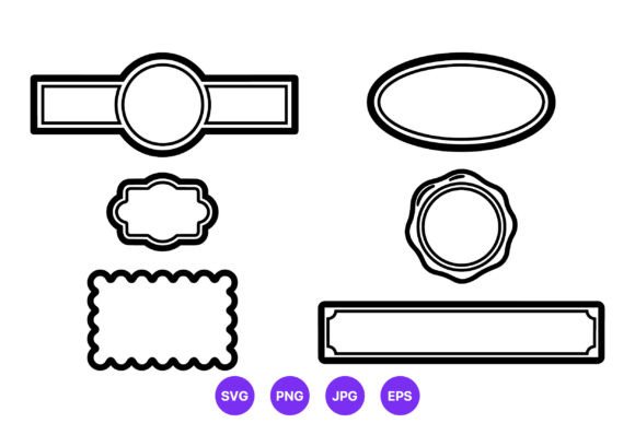 Download Black and White Label Frame Set - Label Collection